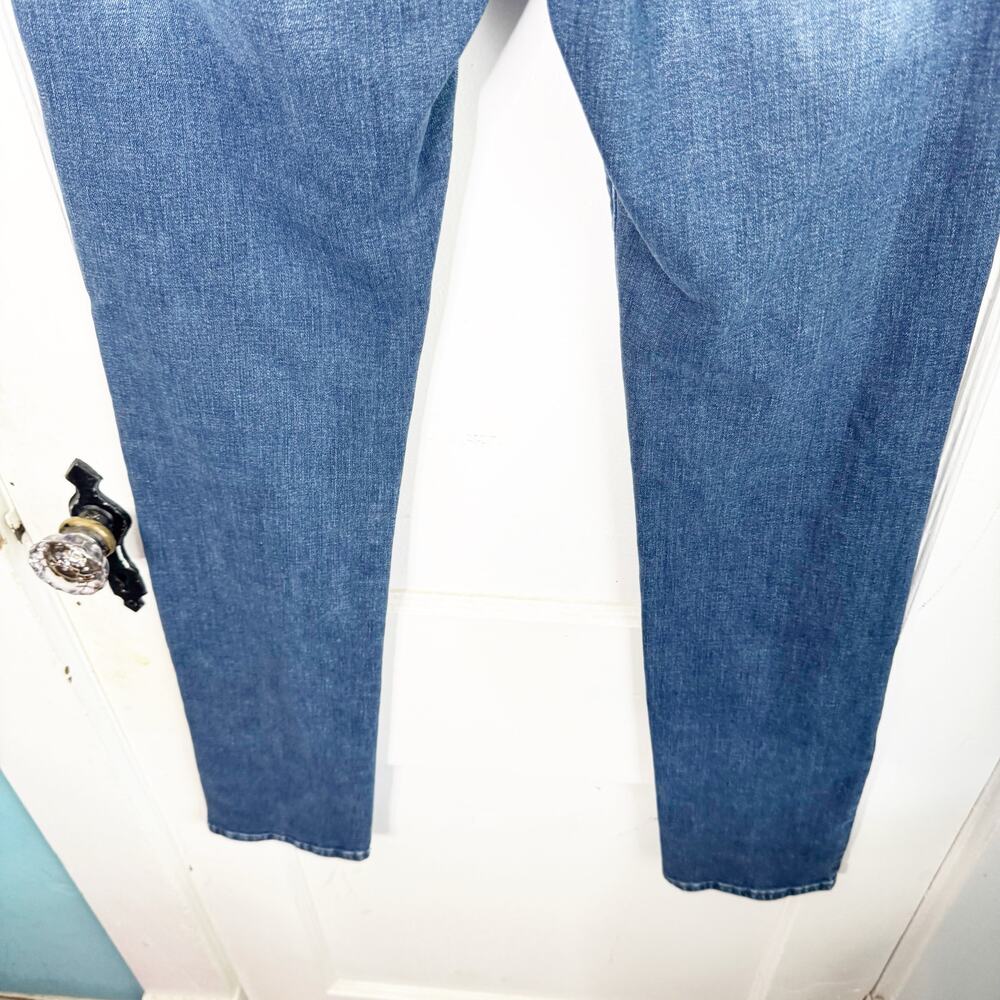 Love Moschino Mid Rise Straight Leg Jeans Allover Heart Print Back Right Pocket - Picture 10 of 13
